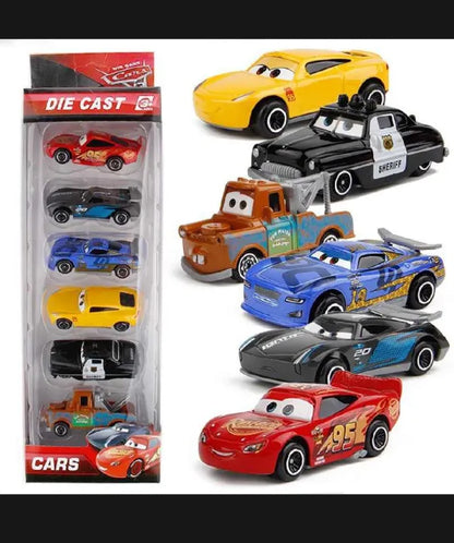 Half Metal Cars Theme Toy Pack of 4 mini Car