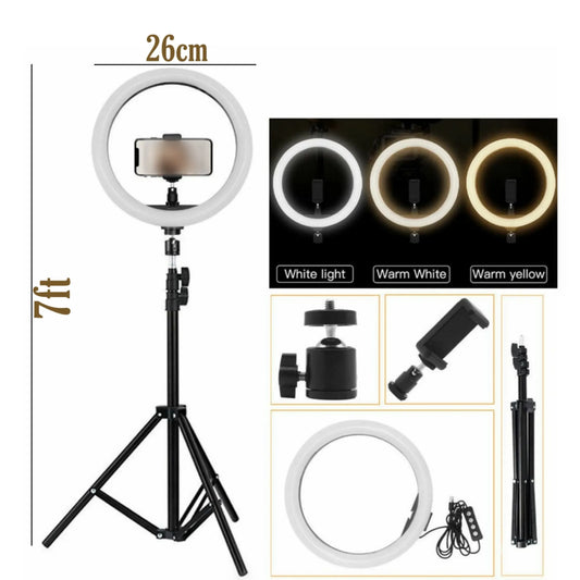 Ring Light with 7ft Aluminium Tripod Stand