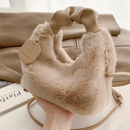 Woman Soft Plush Handbag